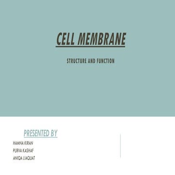 CELL MEMBRANE Structure and Function.pptx