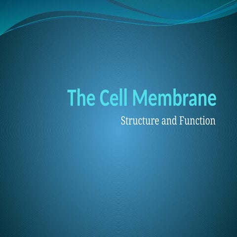 Cell Membrane PPT guidelines for 1st year