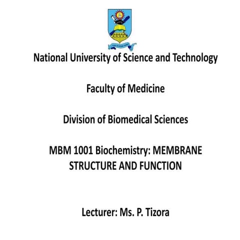 Cell membranes 2019.pptx The fluid mosaic model