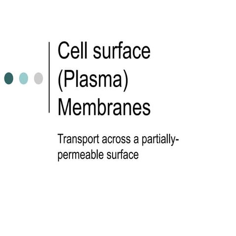 Cell membranes m pr