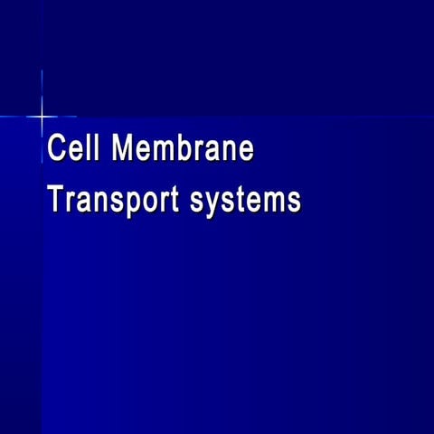 Cell membrane transduction 1