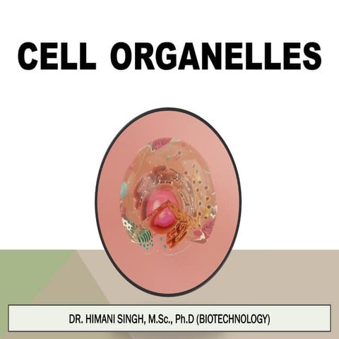 Cell organelles, from Dr. Himani Singh 