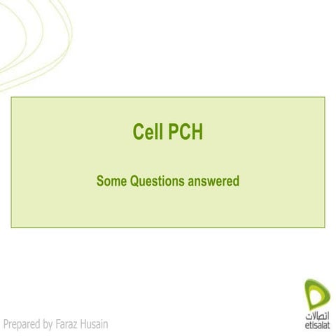 Cell PCH state - Some Questions Answered