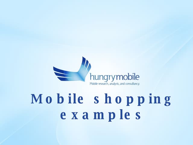 Mobile shopping