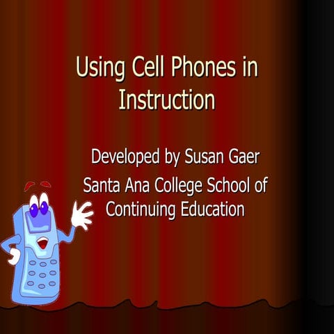 Using Cellphone in Instruction