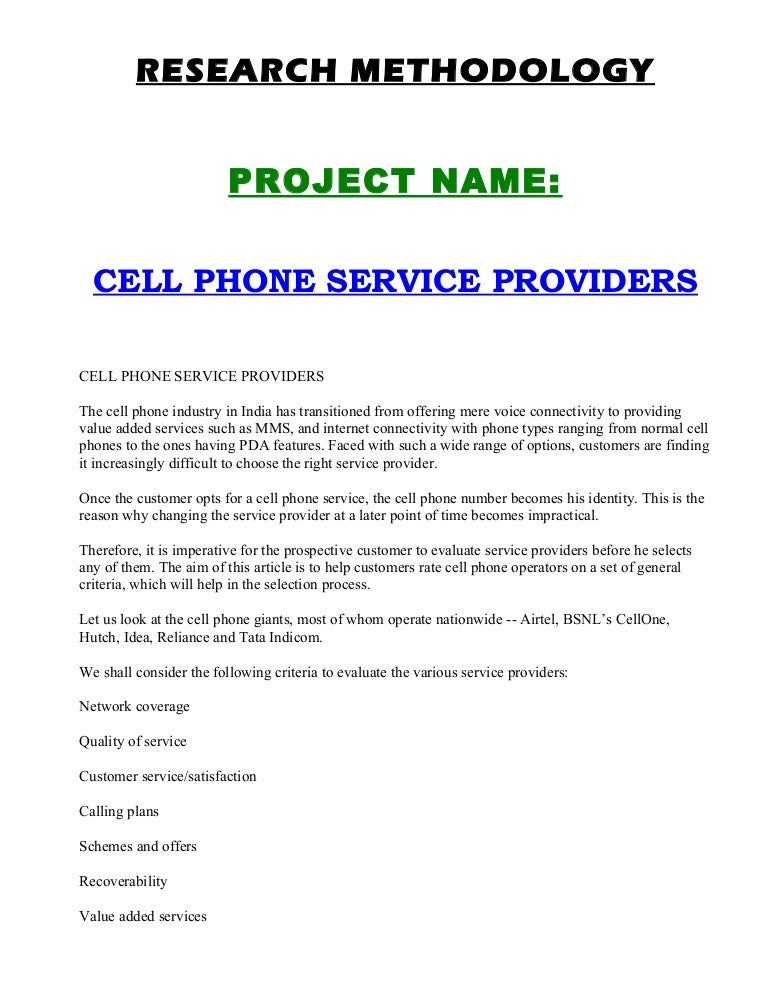survey on mobile phone service providers cell phone service providers