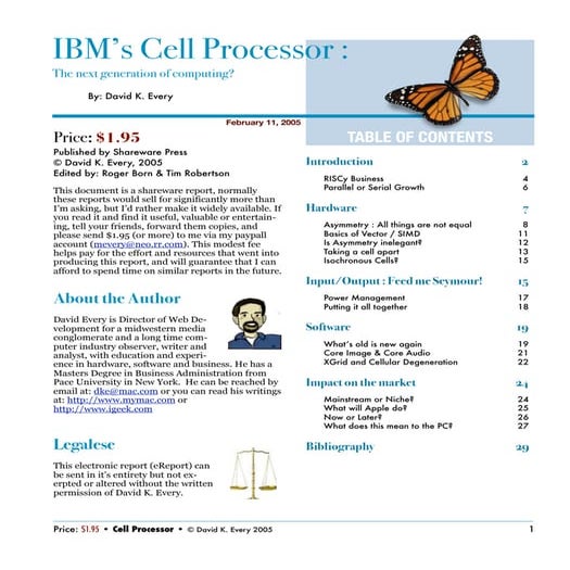 IBM’s Cell Processor : The next generation of computing?