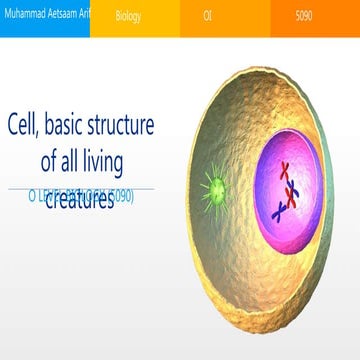 Cells Biology (5090) Chapter 1 structures
