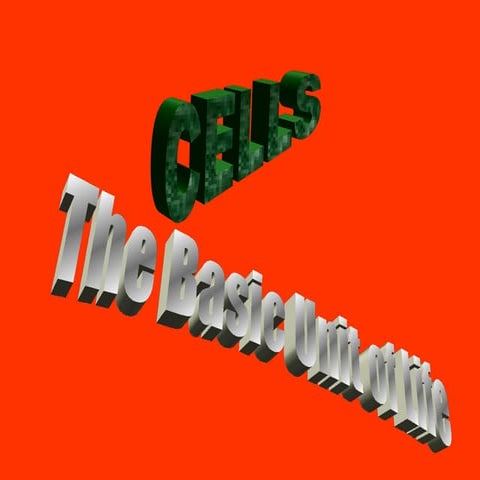 Cells  the basic unit of life (science)