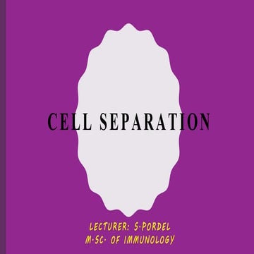 Cell sepration and flowcytometry