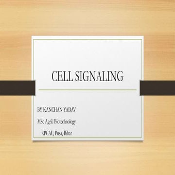 Cell signaling, cell biology
