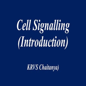 Introduction to Cell signalling