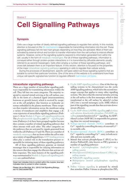 Cell signalling pathway Biology Diagrams