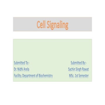 Cell signalling