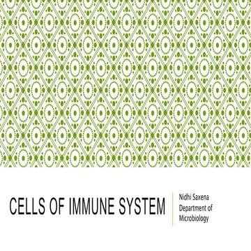 Cells of immune system | PPTX
