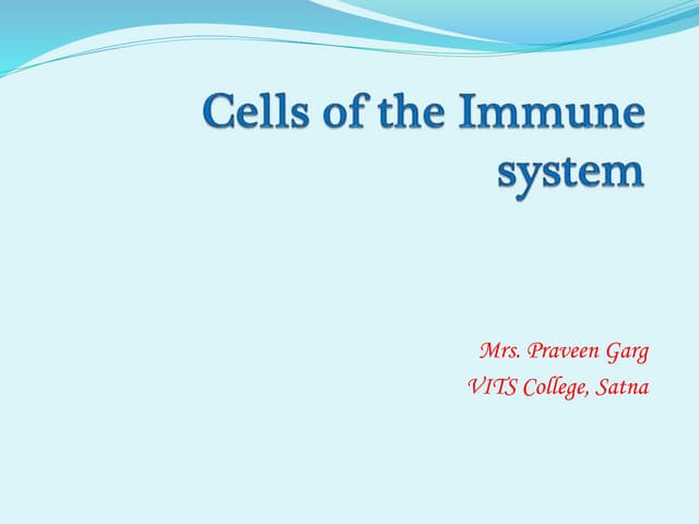 Cells of the immune system