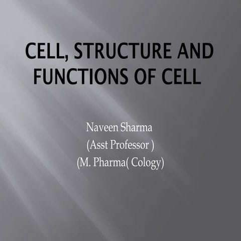 Structure and function of Mammalian cell | PPTX