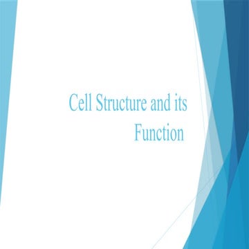 Cells are the fundamental structural and functional units of life, and their ...