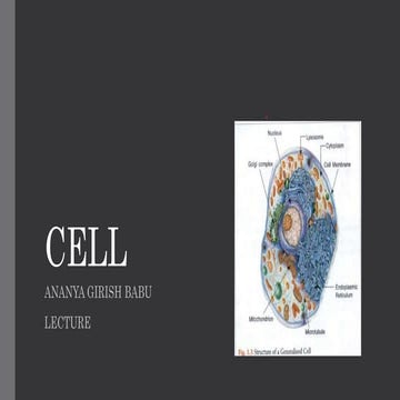Cell structure slideshare.pptx Unlocking the Secrets of Cells: Structure, Fun...