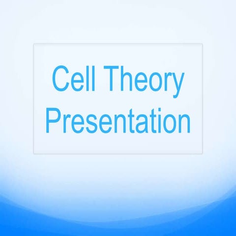 Cell Theory