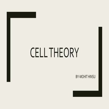 Cell theory