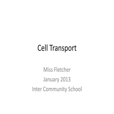 Cell transport