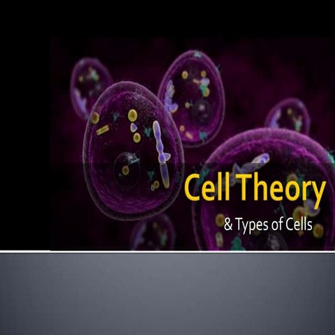 Cell theory & types of cells