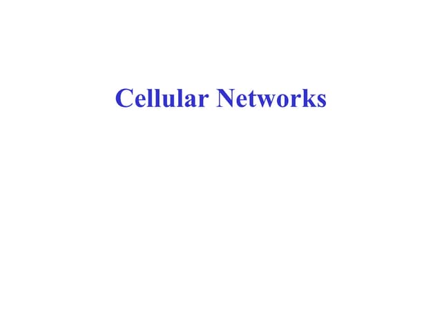 cellular communications basic and introduction