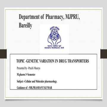 Cellular -GENETIC variation in Drug Transporter.pptx