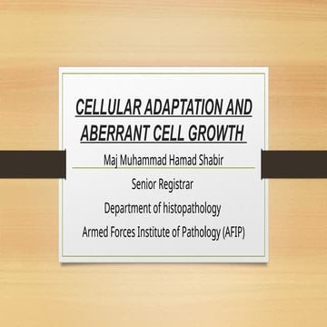 Cellular adaptqtion , Maj Hamad.pptx PATHOPHYSIOLOGY | PPTX