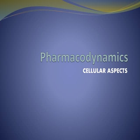 Cellular aspects of molecular pharmacology