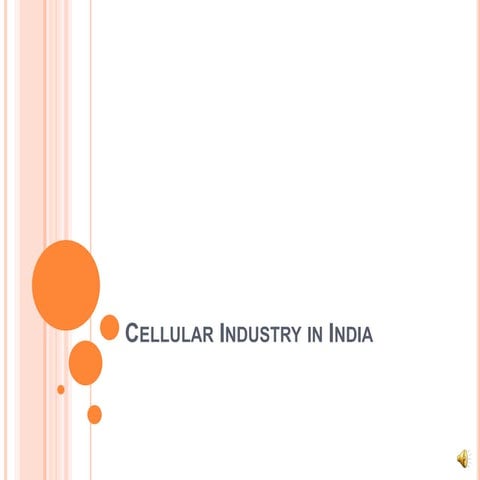 Cellular Industry In India