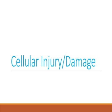 Pathology of CELLULAR INJURY and damage .pptx