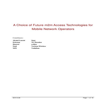 Cellular Internet of Things white paper