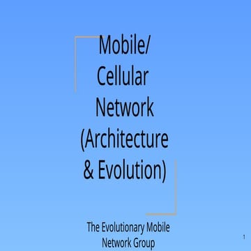 CellularMobileNetworkFINAL.Networkingpptx
