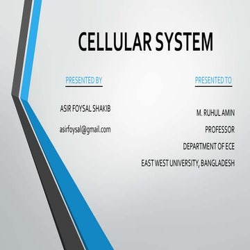 Cellular network system