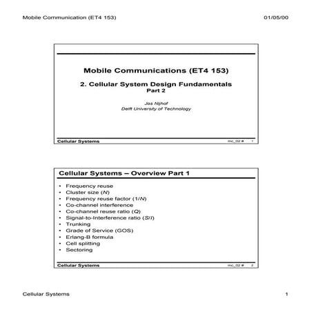 Cellular system design fundamentals | PDF