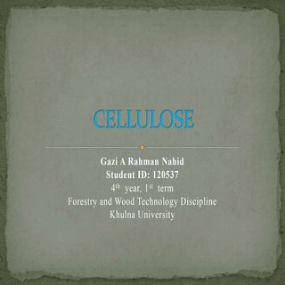 Cellulose presentation
