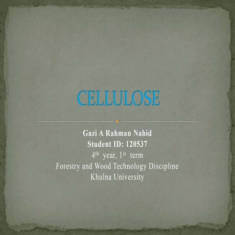 Cellulose presentation