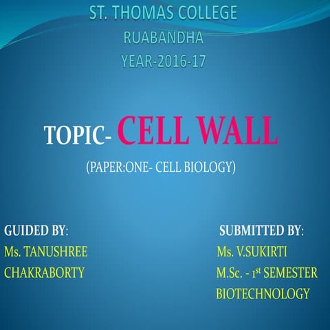 Cell wall ppt
