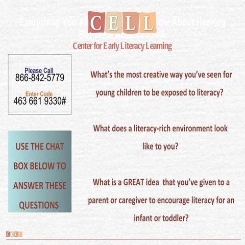 Practices and Resources To Promote Language and Early Literacy Learning in Yo...