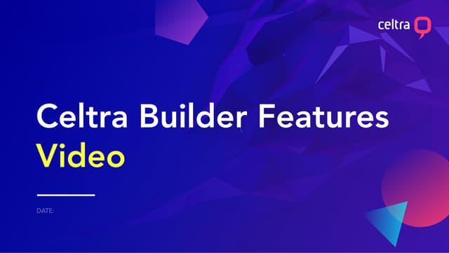 Celtra builder features - Video