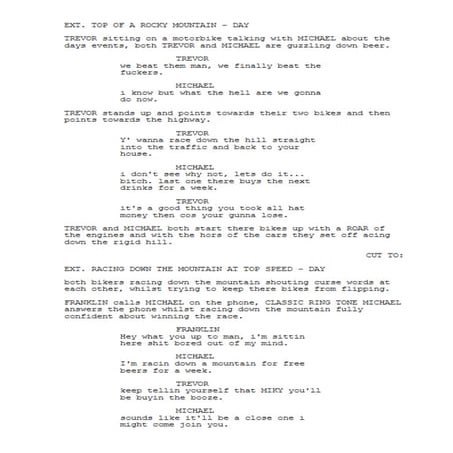 Celtx script gta v | DOCX