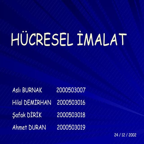 Cellular Manufacturing