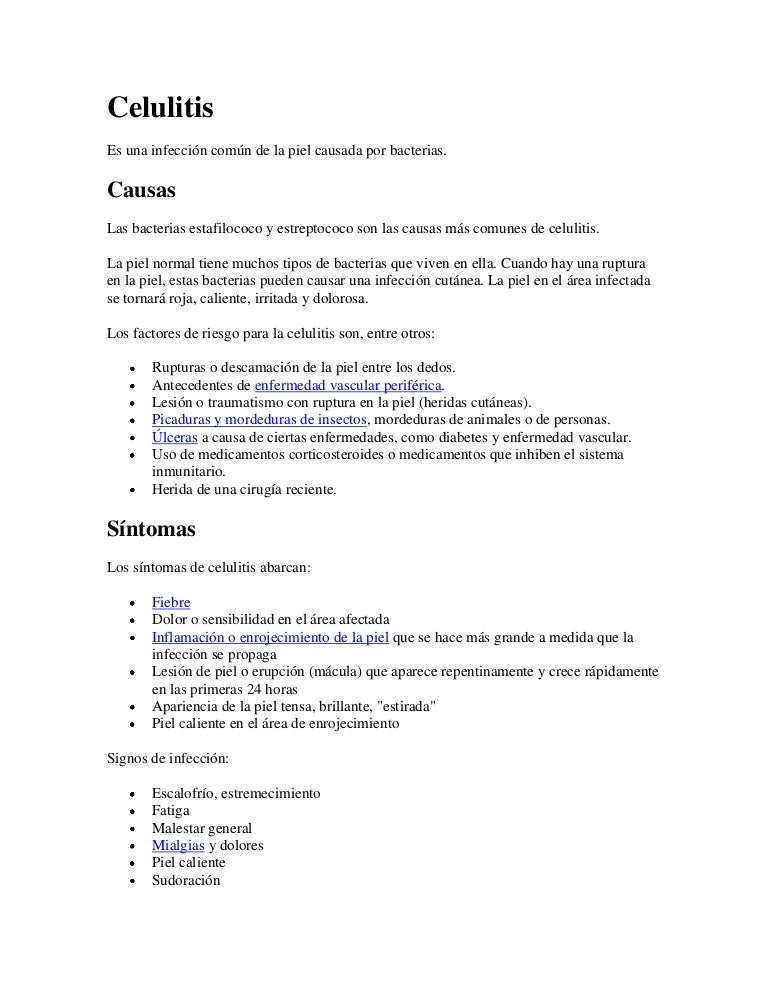 tratamiento antibiotico de la celulitis infecciosa