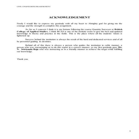 Civil Engineering Measurment