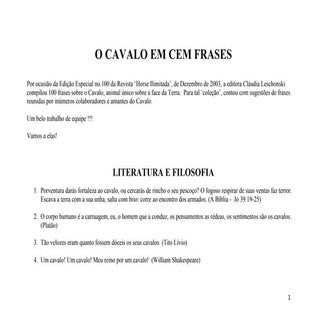 100 frases sobre cavalos e equitação