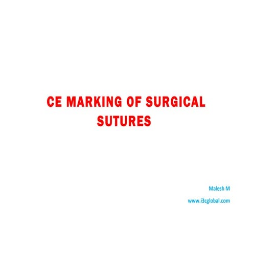 Ce marking of sutures