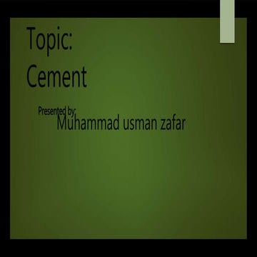 Cement