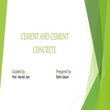 Cement and cement concrete